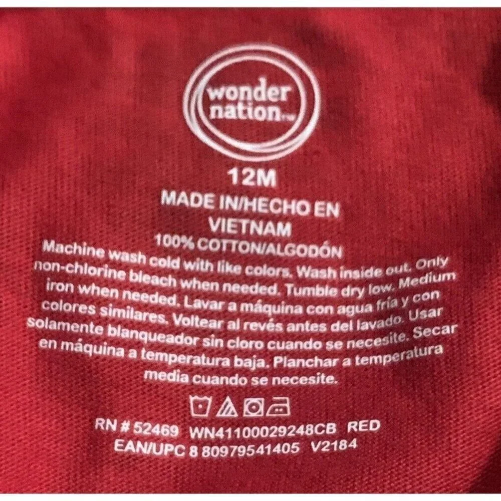 Wonder Nation Girls Winter Animals Knit Dress Size 12M Red Pockets